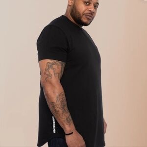 ONE BONE Men's Black Scoop Tee size 3XL  With Logo T-Shirt